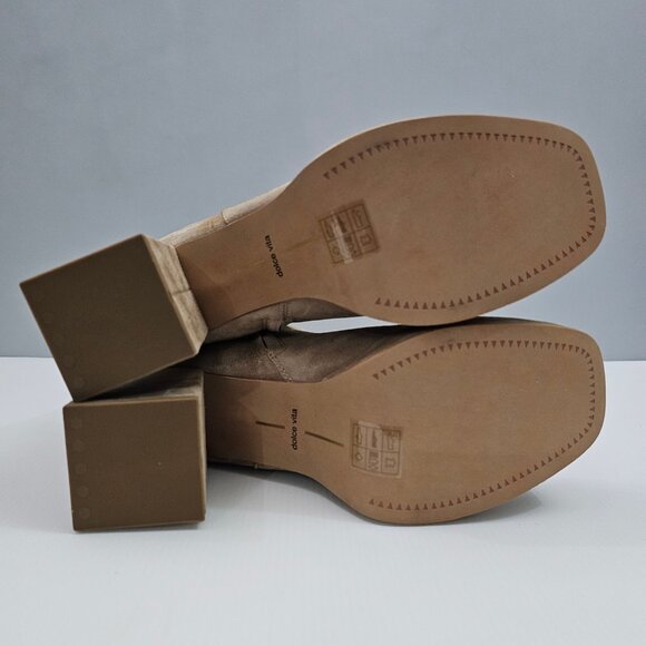 Dolce Vita Gracie Ankle Boot Womens 10 Taupe Suede Platform Block Heel Fall - Picture 13 of 15